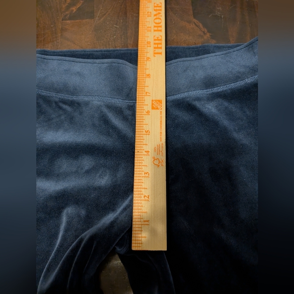 Lilly Pulitzer Velour Wide-Leg Pants, Navy, Women's Medium - Picture 5 of 7